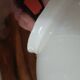 Paire d'abat-jour boule en opaline