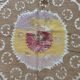 Nappe brodée à la main vintage 123x125 cm