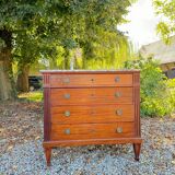Louis XVI Style Mahogany Chest of Drawers, 19th Century