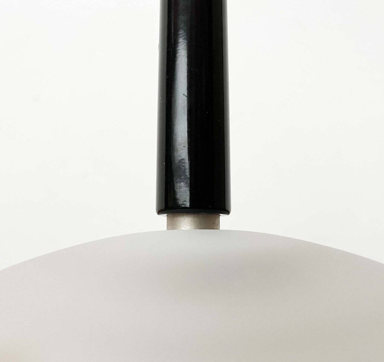 Pao T1 black table lamp, postmodern Italian model by Matteo Thun for Arteluce, 1990s.