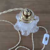 Baladeuse vintage – Tulipe en verre et fil doré, charme rétro