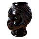 Vase ou cache pot tête de Maure en verre 1970