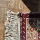 Shirvan urss oriental rug wool handmade rectangular 1940 burgundy and ecru with fringes 100% wool