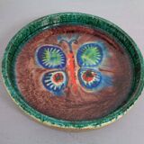 Majolica Butterfly Ceramic Bowl, 1960s
