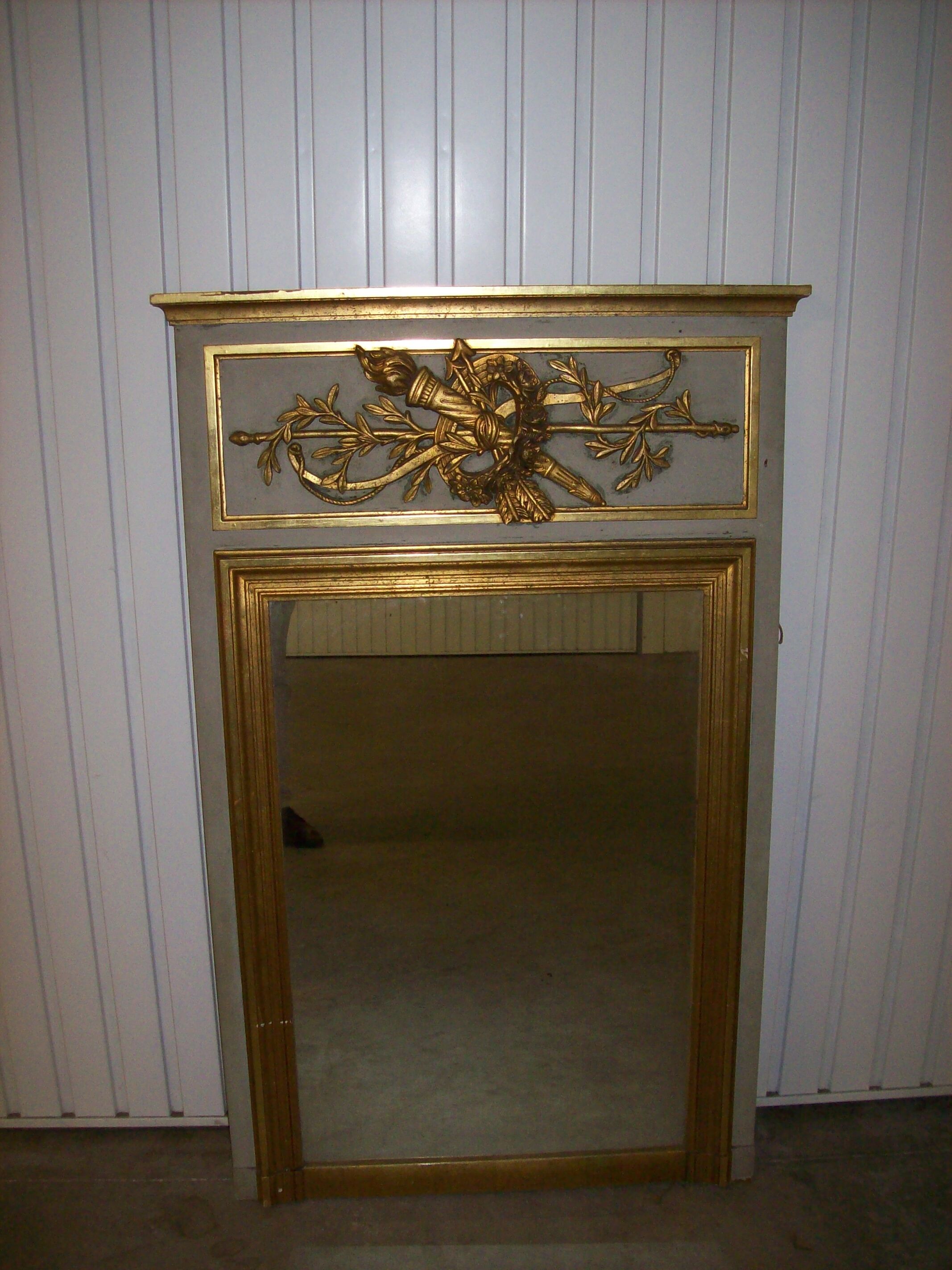 Louis XVI-style trumeau mirror -126x80cm