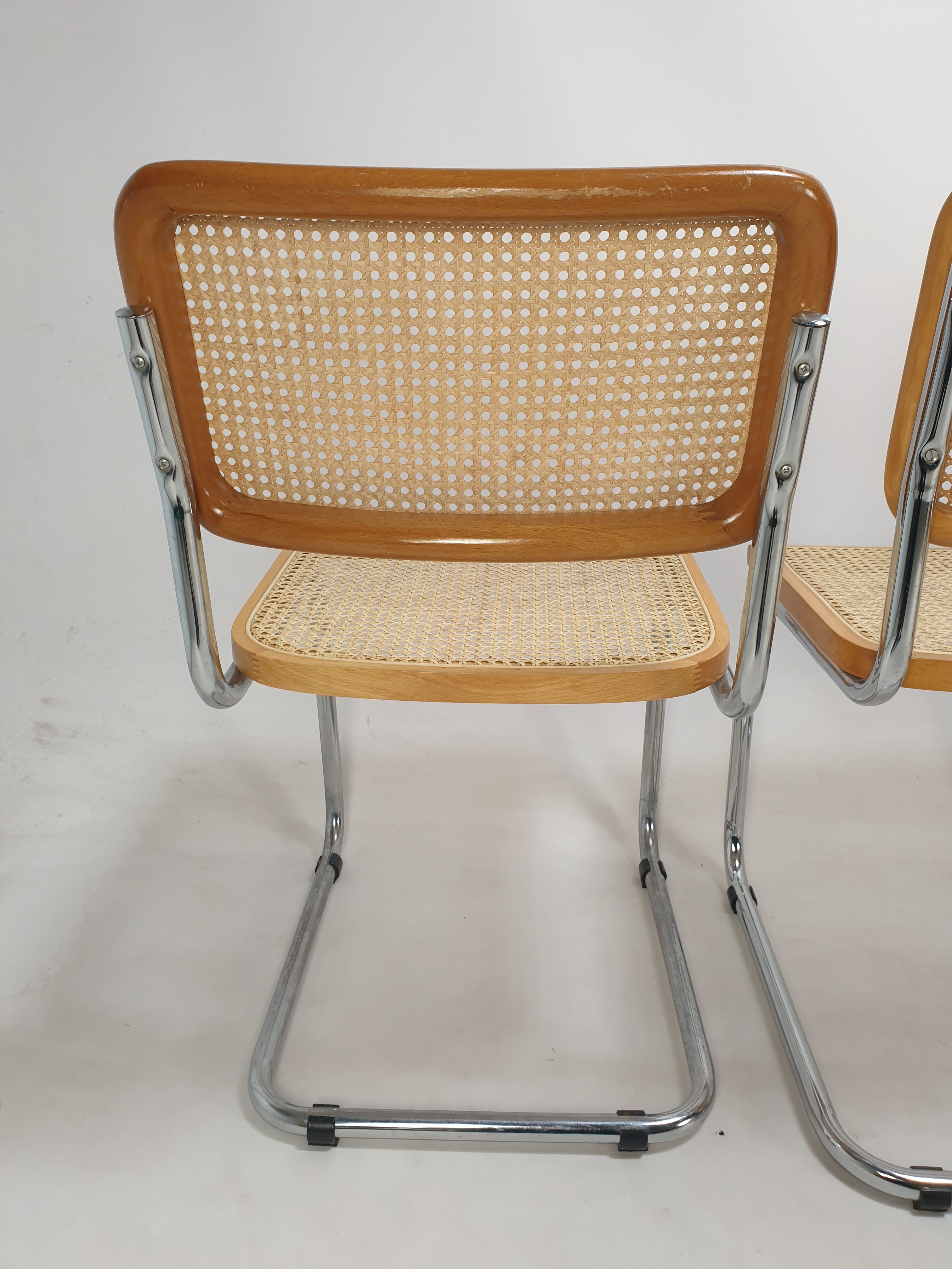 Set of 5 vintage Cesca chairs by Marcel Breuer