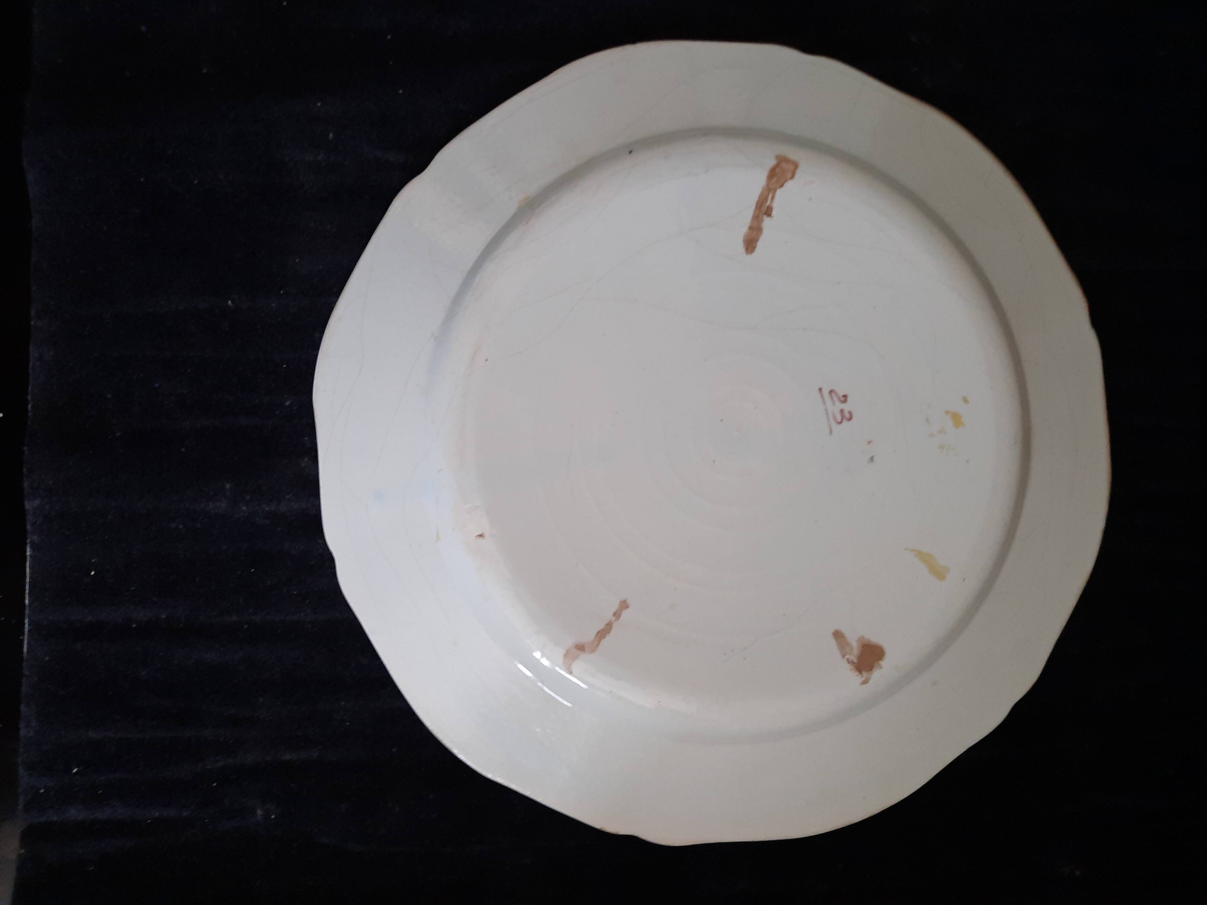 Old HB Quimper Plate Traditional Hand-Painted Rooster Decoration Earthenware 25cm
