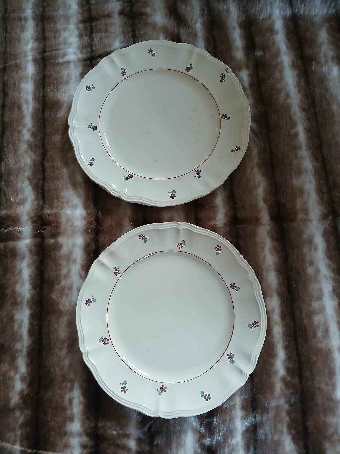 2 old plates from Digoin and Sarreguemines.