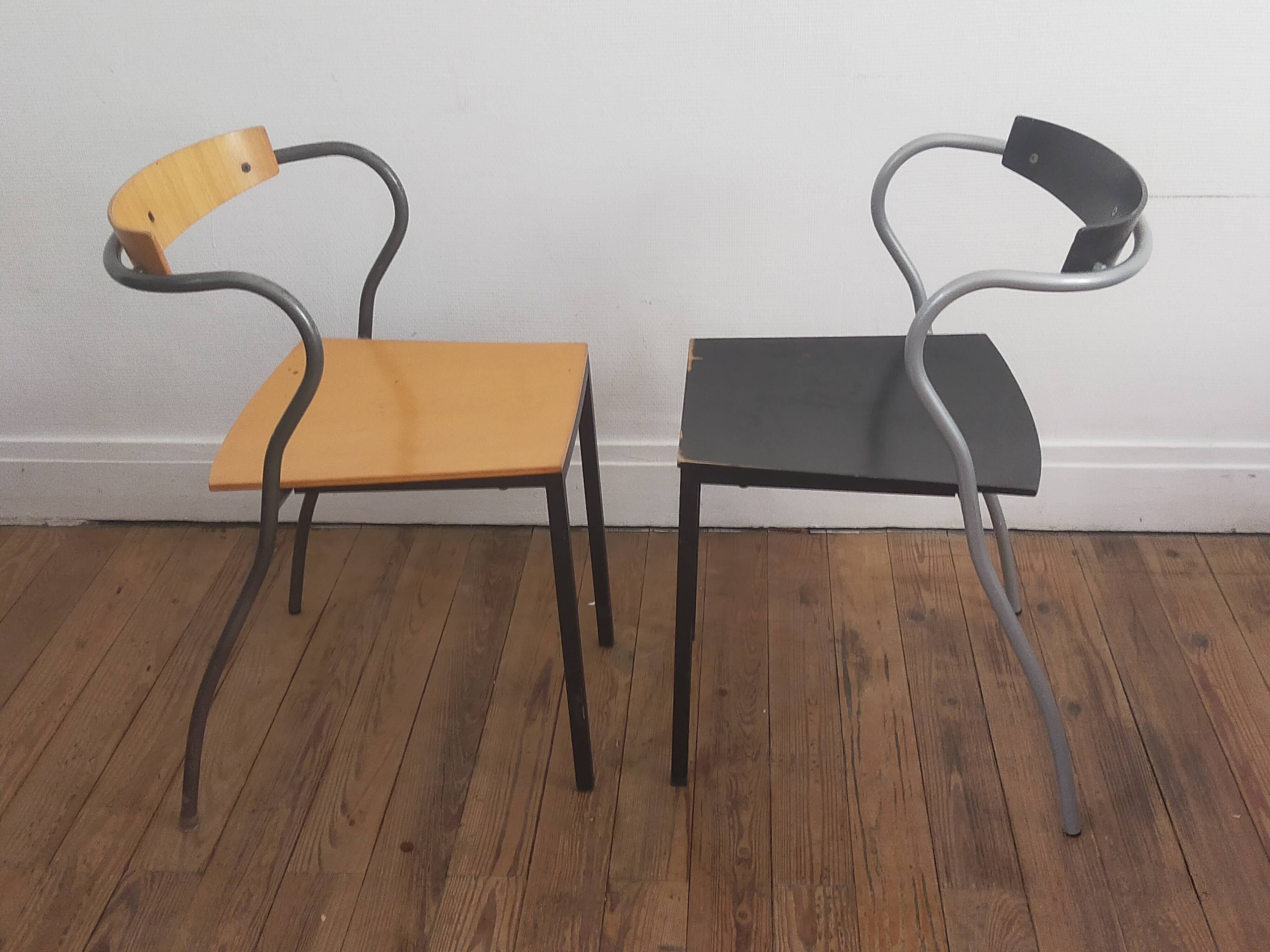 4 chairs by Pascal Mourgue