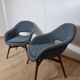 Restored shell armchair by Miroslav Navratil