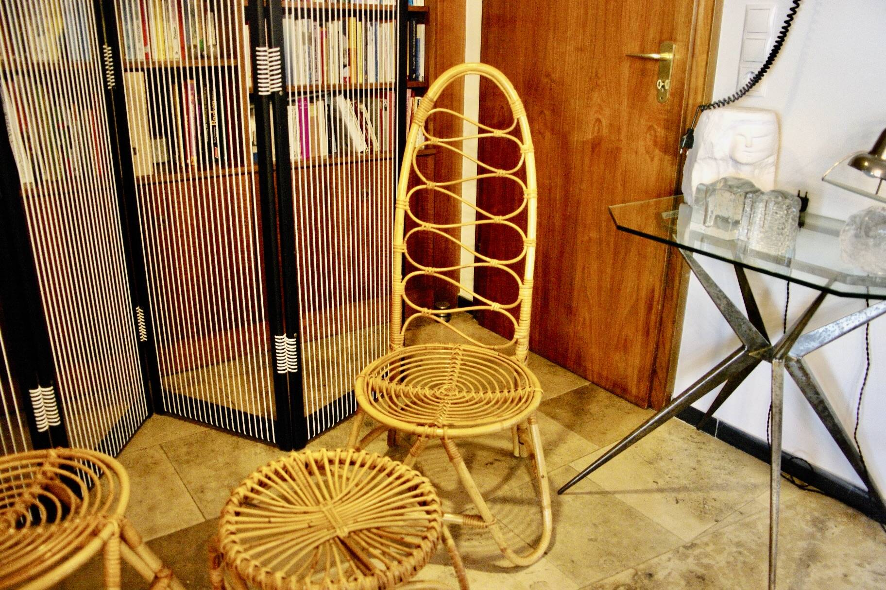 VINTAGE BAMBOO LIVING ROOM SET  1960s