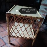 Bamboo rattan wooden coffee table