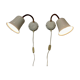 Paire d'appliques blanches design 1950.