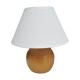 Lampe de table pied boule en bois