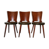 3 baumann chairs "dove" skai almond