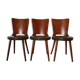 3 chaises baumann « dove » skaï amande
