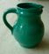 Green/duck blue ceramic milk jug
