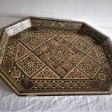 Syrian service tray in fine marquetry. First half of the twentieth century.
