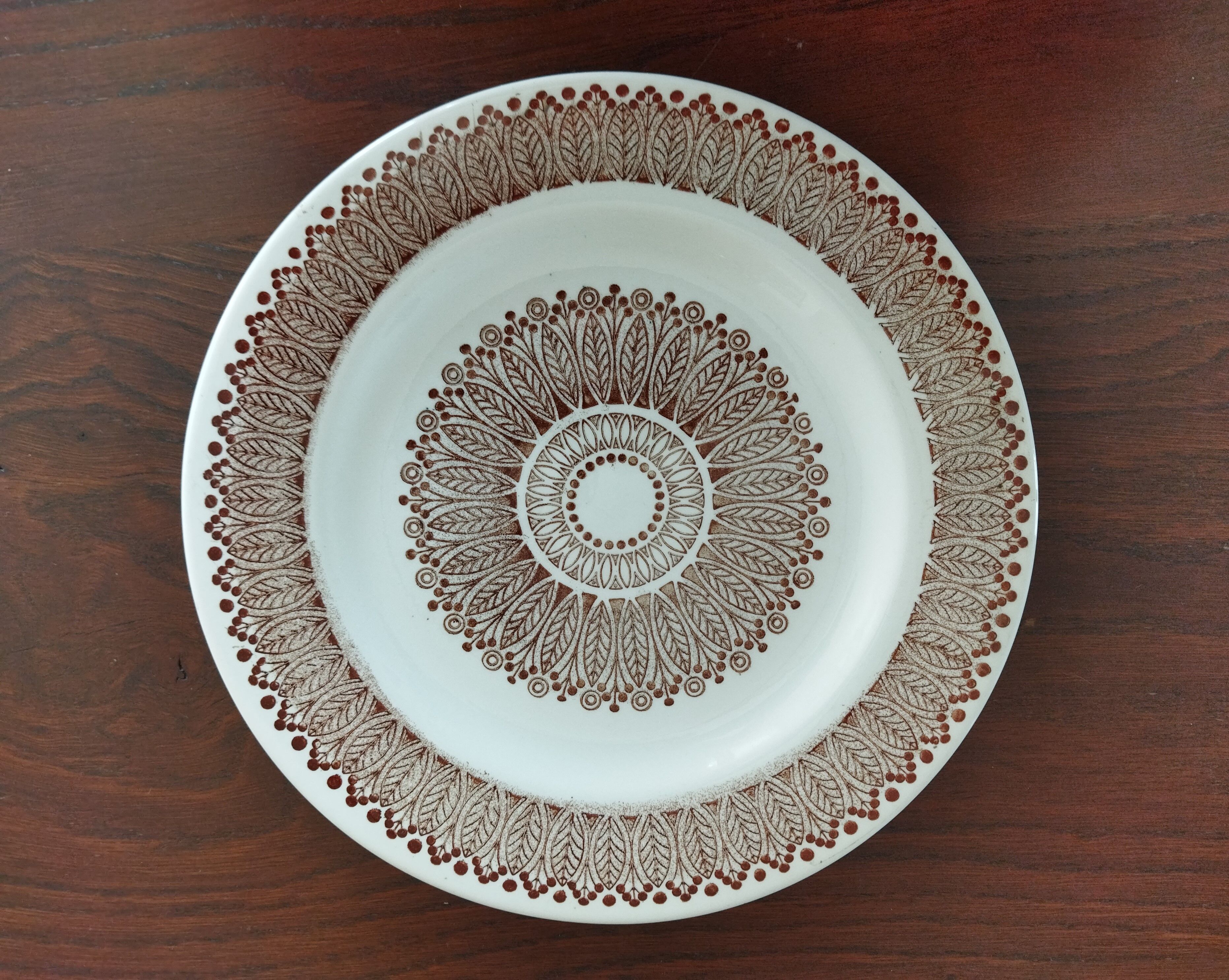 3 vintage flat plates Boch La Louvière