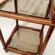 Rattan and smoked glass side table