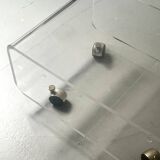 Transparent plexiglass coffee table by Roche Bobois, 1970s design.