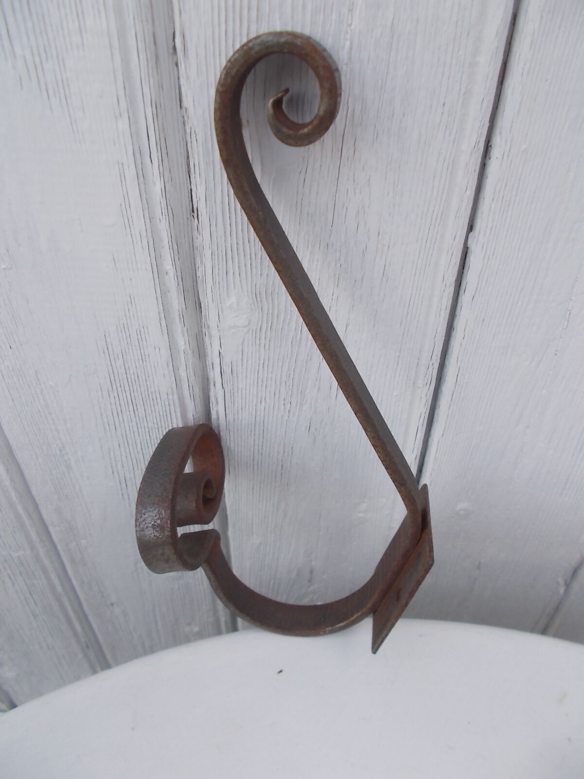 Wrought iron coat hook