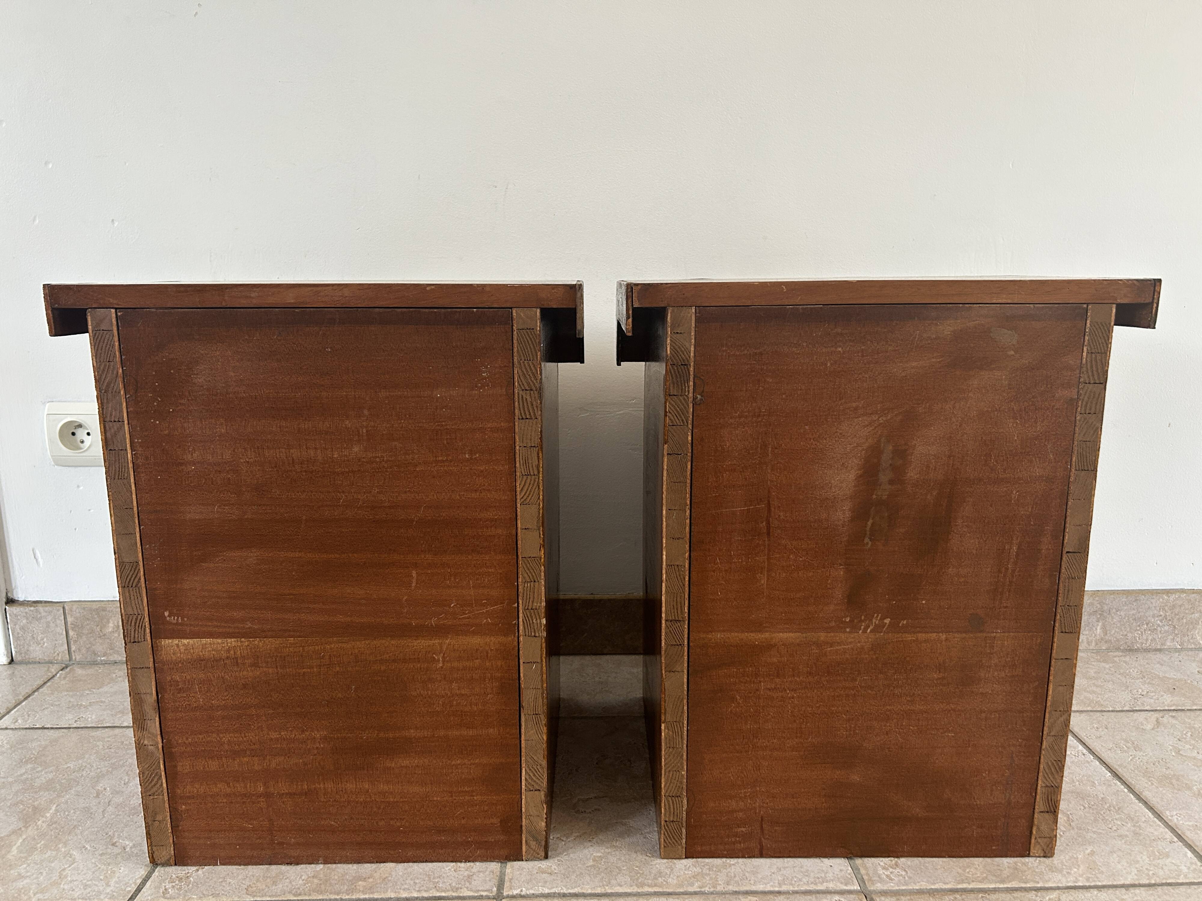 Pair of Art Deco bedside tables