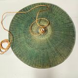 Suspension in green braided rattan