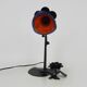 Art Deco Noverdy tulip lamp with black wrought iron base. 1930s