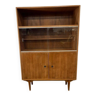 Vintage wooden display cabinet / wardrobe with shelf