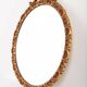 Vintage Italian mirror in gold and brown, gilded woodwork, 1960s.