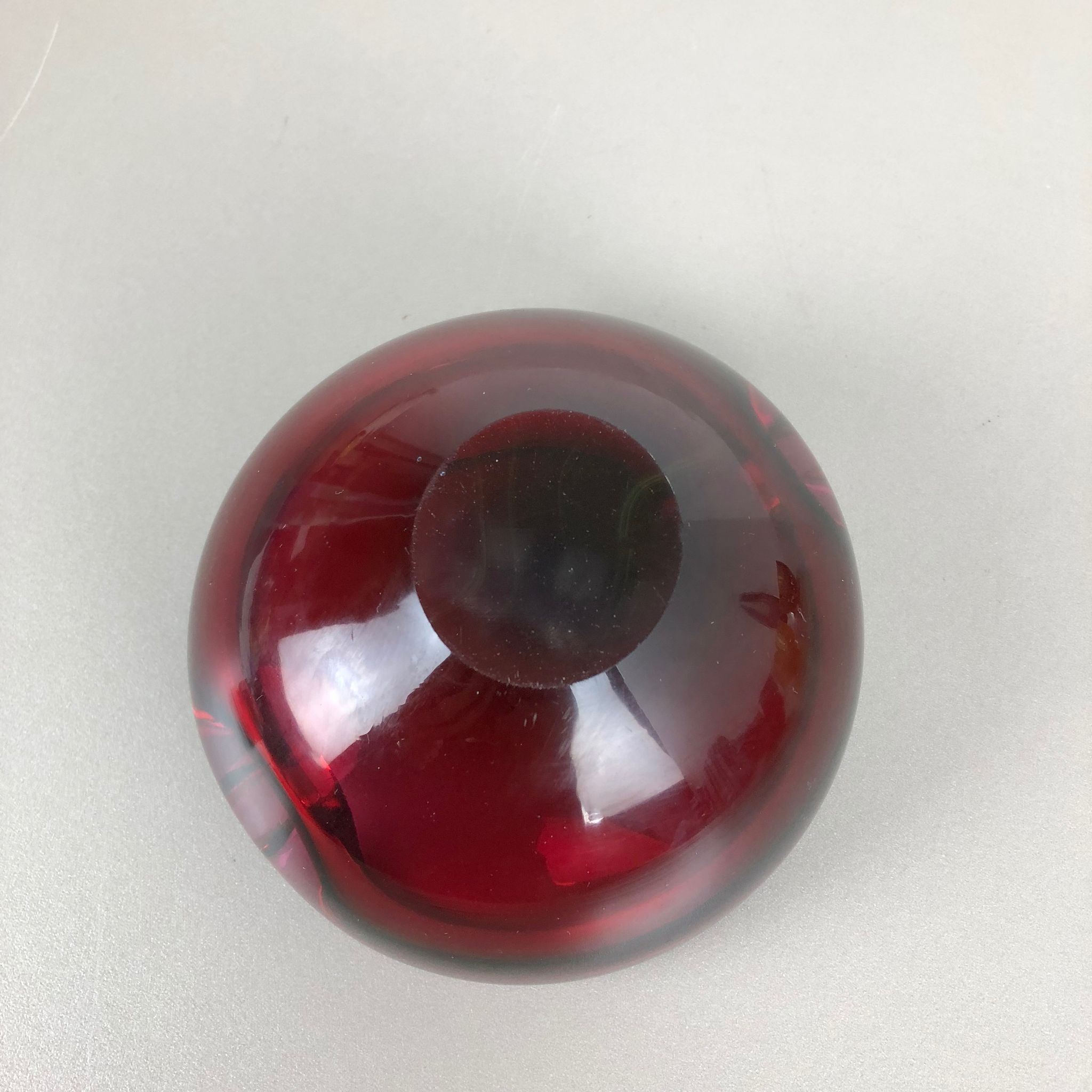 Large Murano Glass "Multi-Color" Bowl Element Shell Ashtray Murano, Italy, 1970s