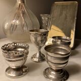 Silver and silver plated egg cup set