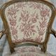Vintage Louis XV style carved armchair with floral upholstery, 20th century, 90 × 58 cm