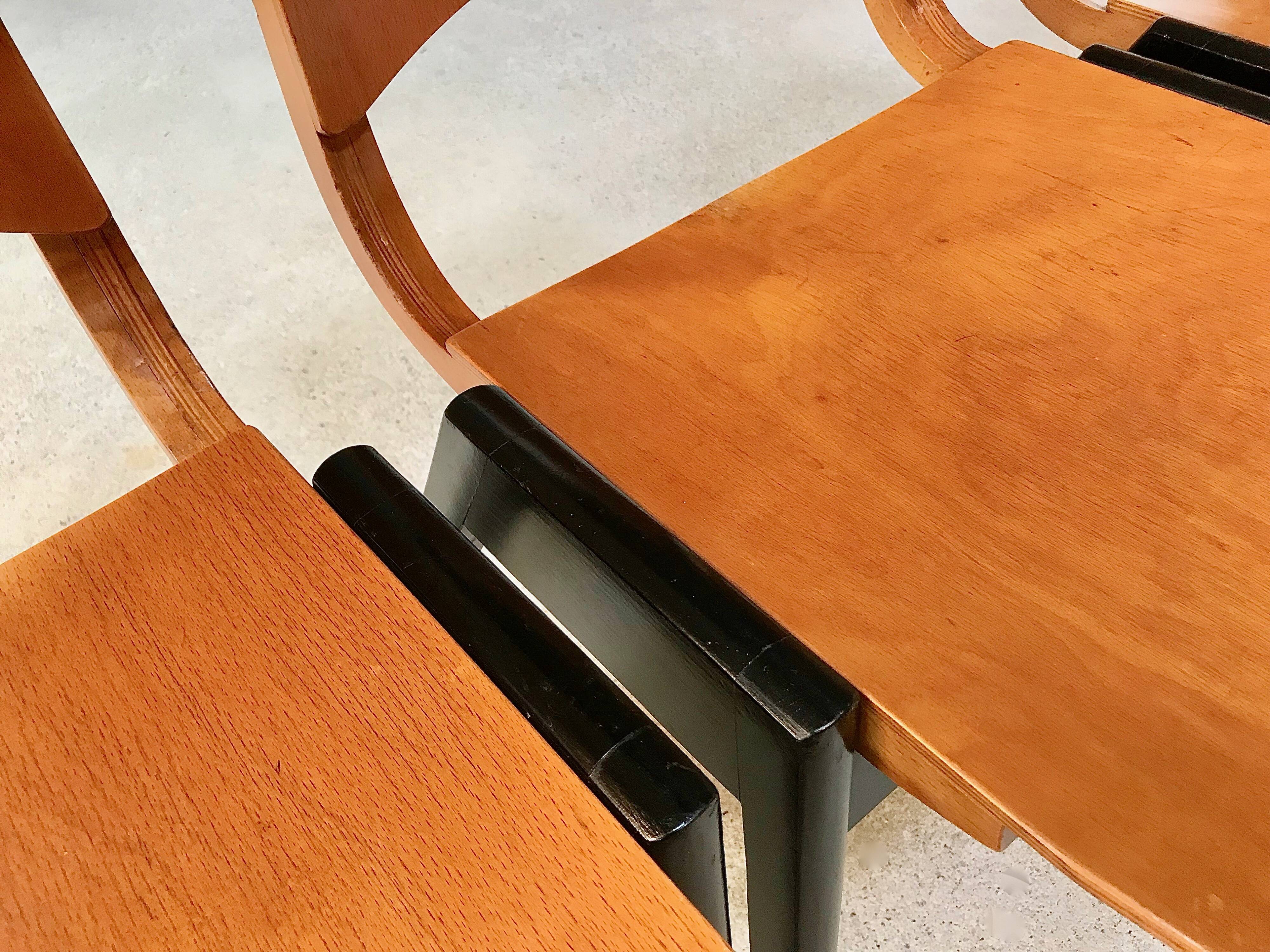 Set of 6 Dining Chairs P7 by Roland Rainer for E & A Pollack, Vienna 1952