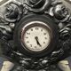 Clock on feet art deco vintage metal