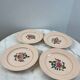 Set of four flat plates Sarreguemines Vosges