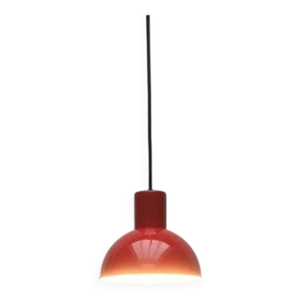 Mini bunker metal pendant lamp from the mid-century by Johannes Hammerborg for Fog & Mørup, 1970s.