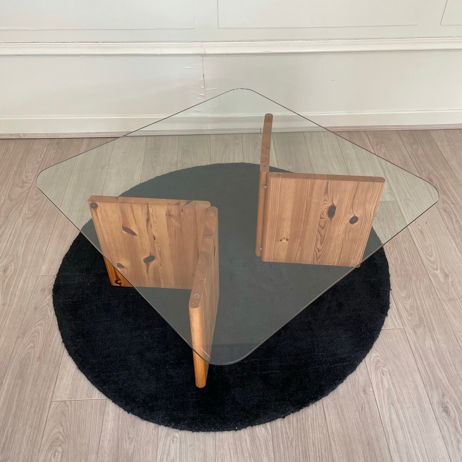 Coffee table "lagun", square model, sweden, ikea 1980