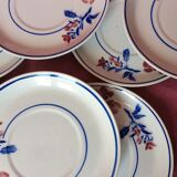 Set of 7 porcelain dessert plates