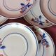 Set of 7 porcelain dessert plates