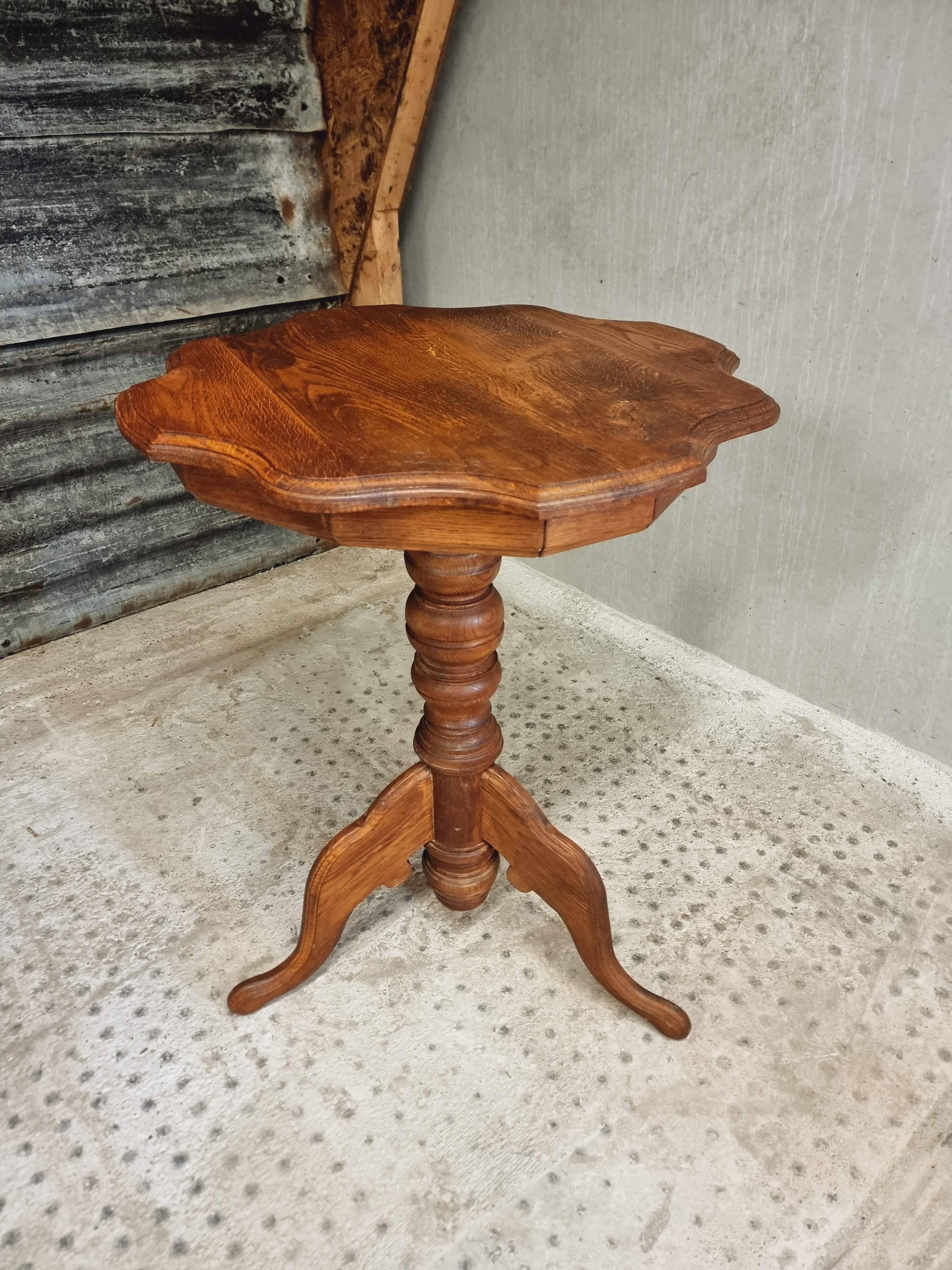 Antique table wine table plant table side table oak