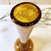 Vase soliflore en verre bullé de Biot, années 1950