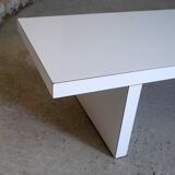 large white Formica coffee table, 1980
