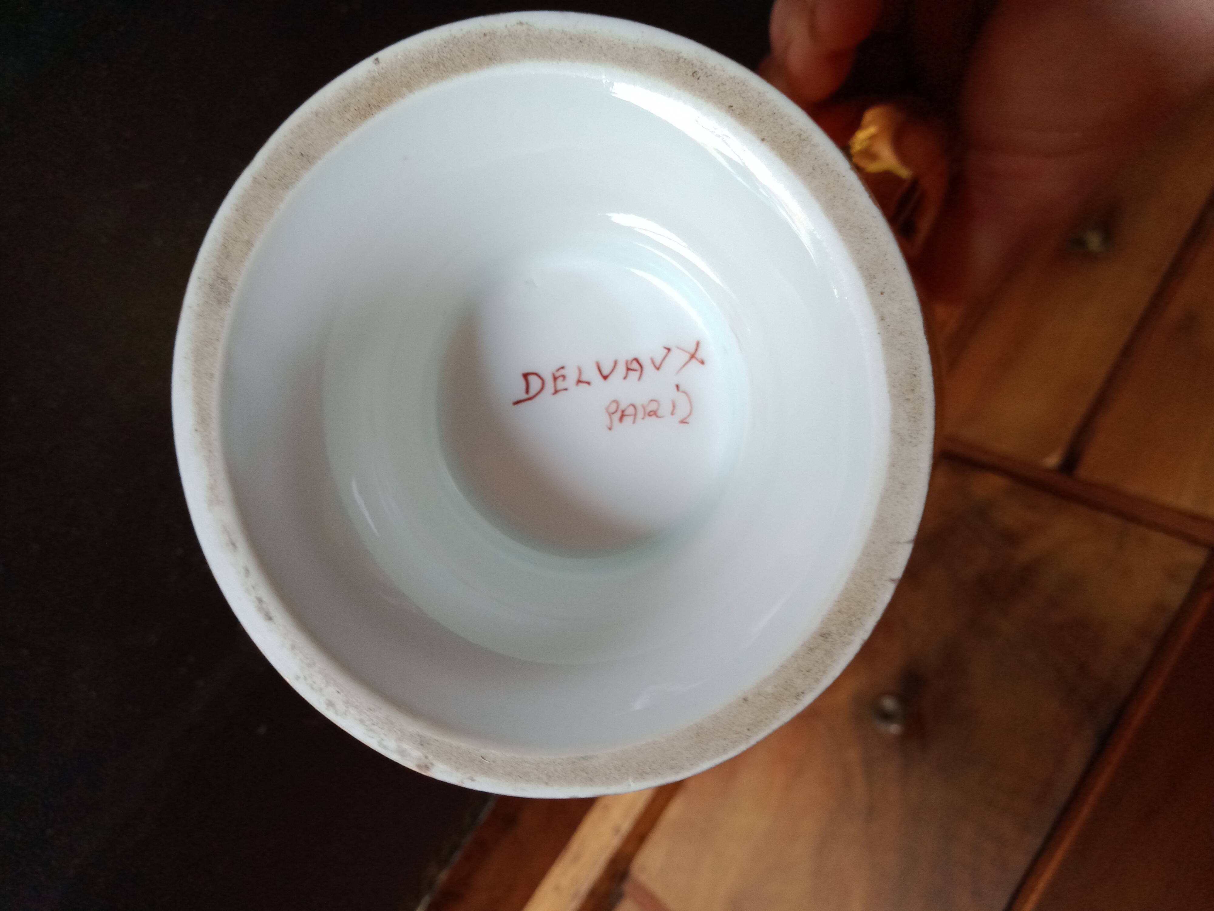 Chimera spout coffee pot in porcelain covered with gilding, Delvaux Paris