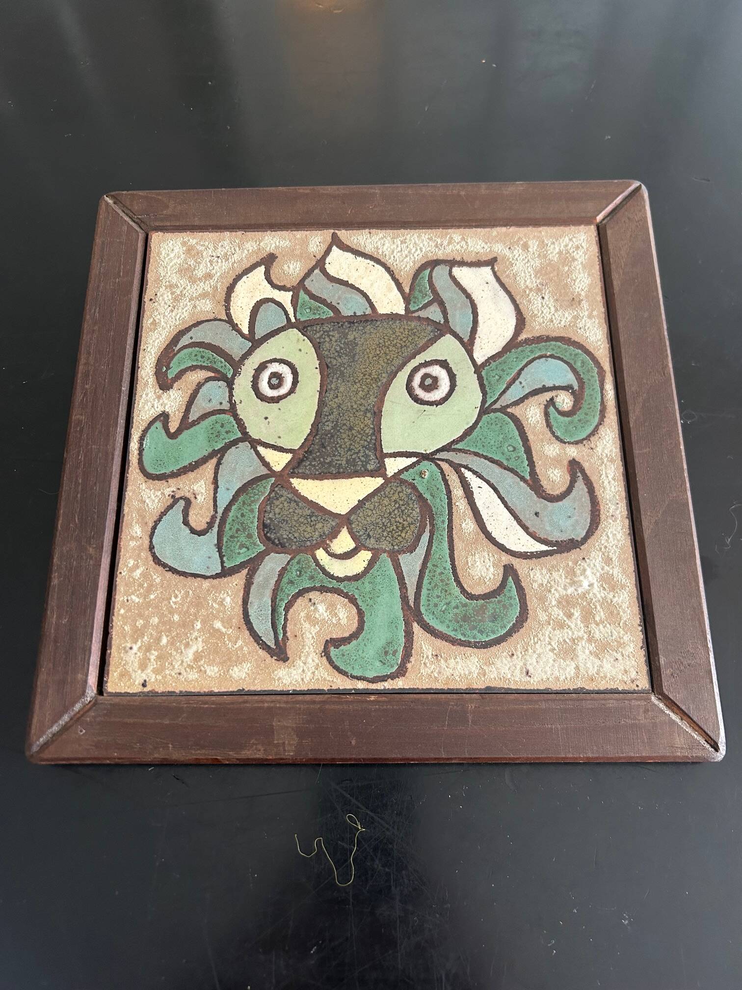 Roland Zobel ceramic plaque, the Cyclades