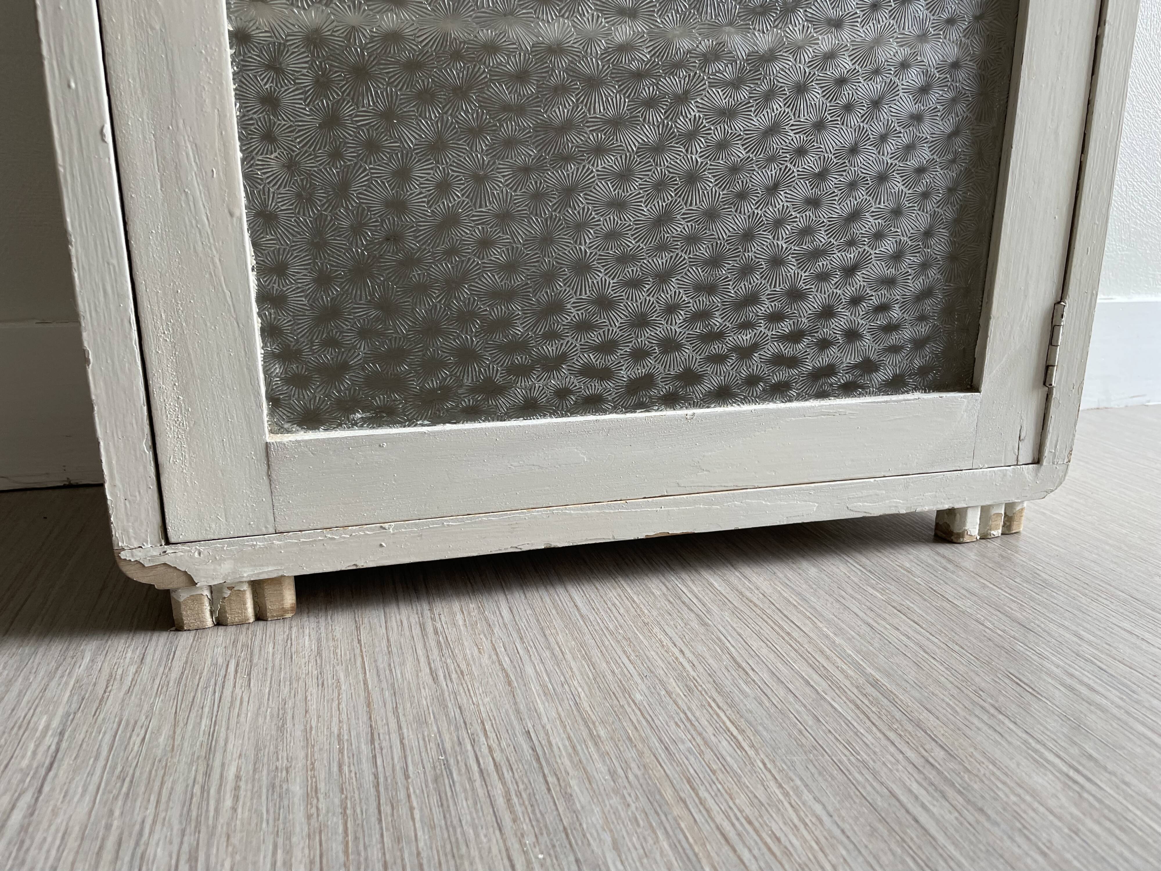 Bathroom cabinet pharmacy patinated wood