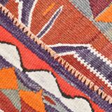 Red Orange Tribal Vintage Runner Rug, 101x297Cm