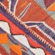 Red Orange Tribal Vintage Runner Rug, 101x297Cm