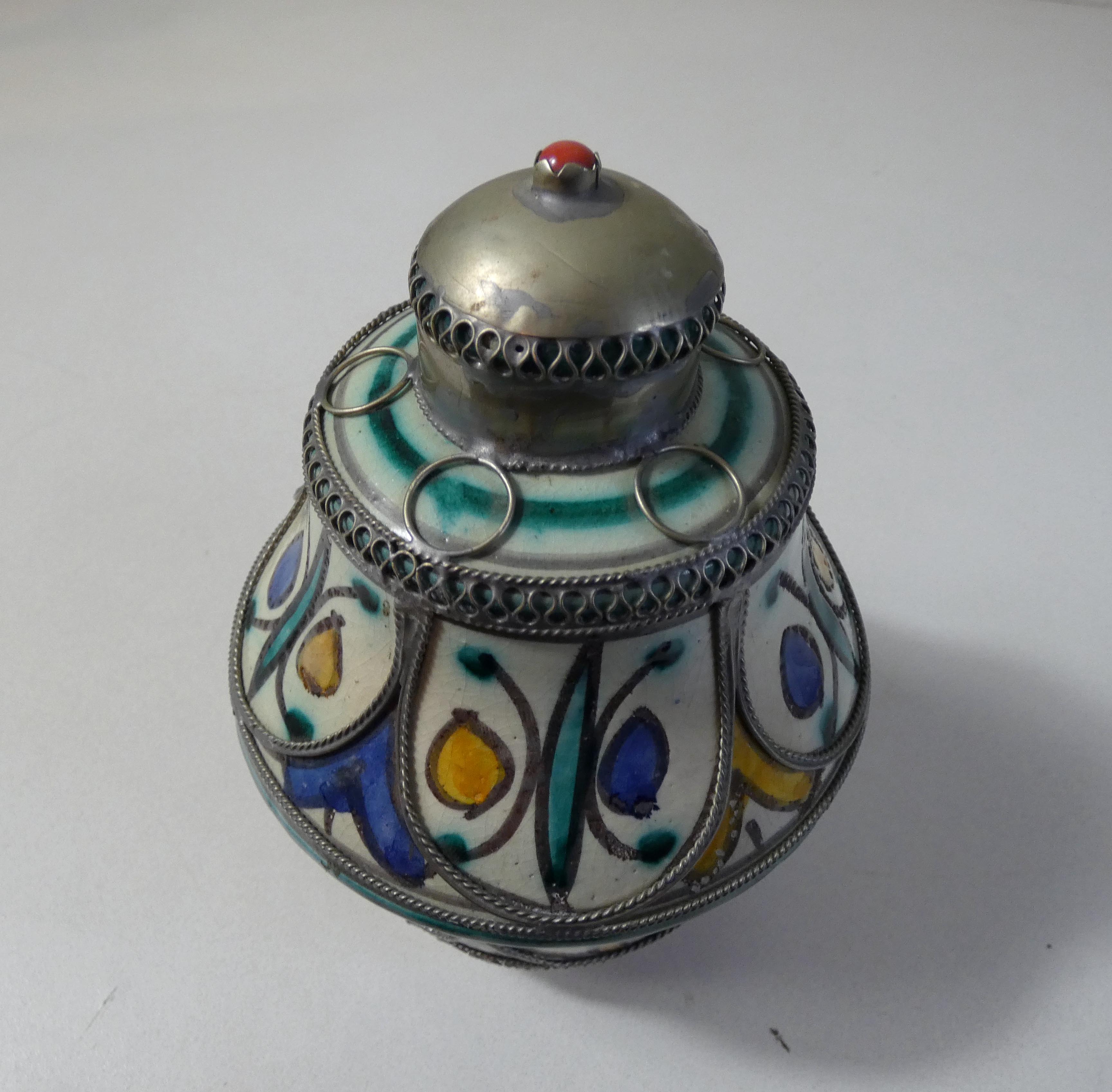 Ancient ethnic berber ceramics morocco filigree
